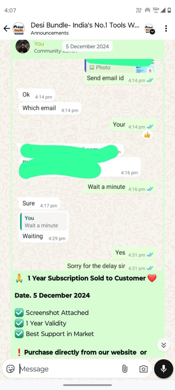 Verified WhatsApp Testimonial