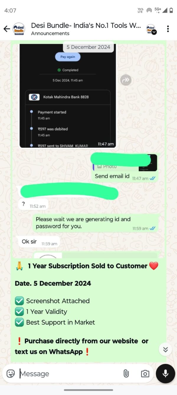 DesiBundles Success Proof