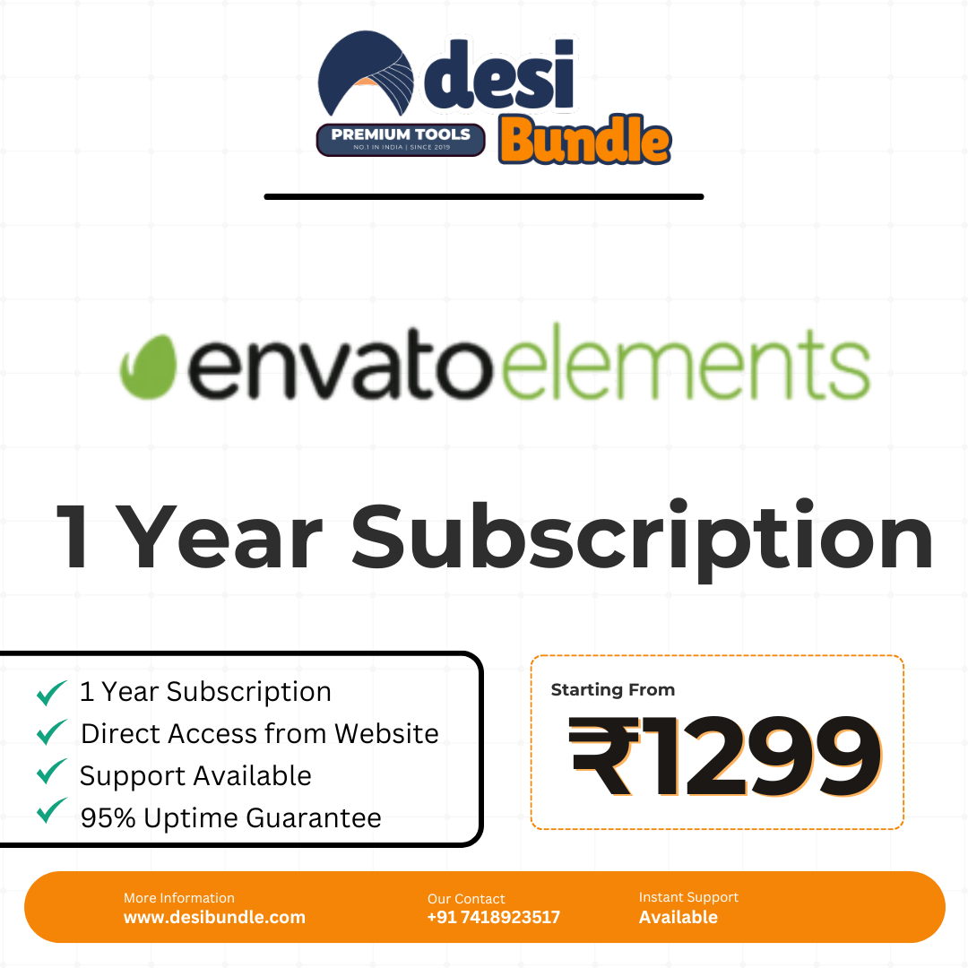 Envato Elements Premium Account 1-Year Subscription – 10 download/day