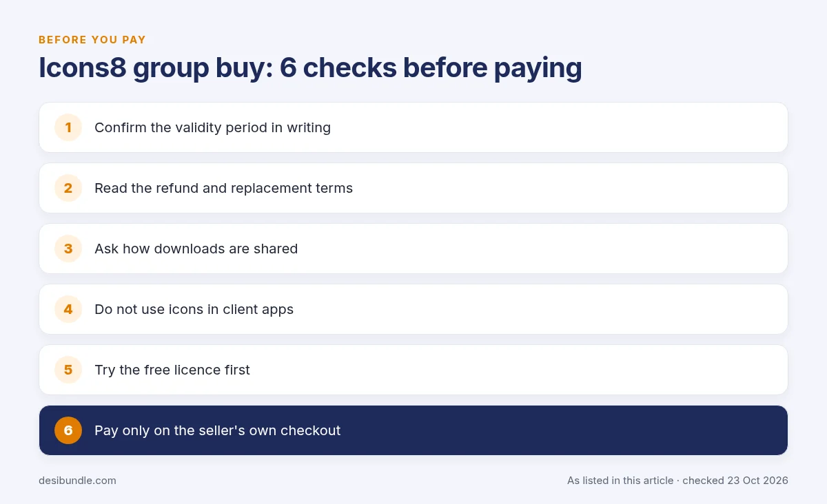 Is Icons8 group buy safe? Checklist of 6 things to check before buying a Icons8 group buy