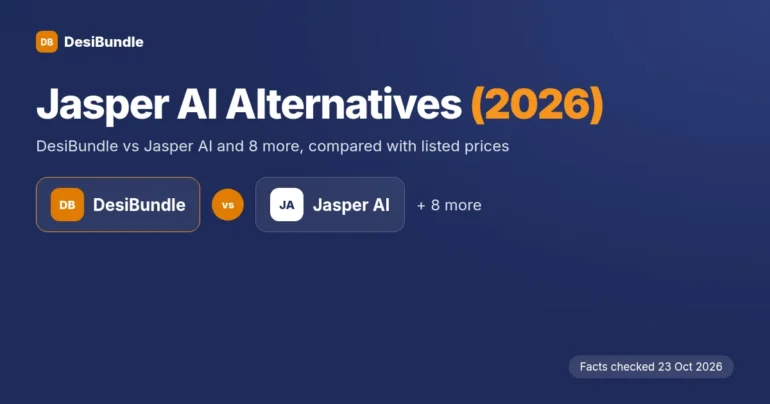 Jasper AI Alternatives 2026: DesiBundle vs Jasper AI and 8 more options, facts checked 23 Oct 2026